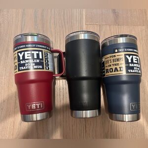 YETI Rambler Travel Mugs - Crimson, Midnight, Onyx